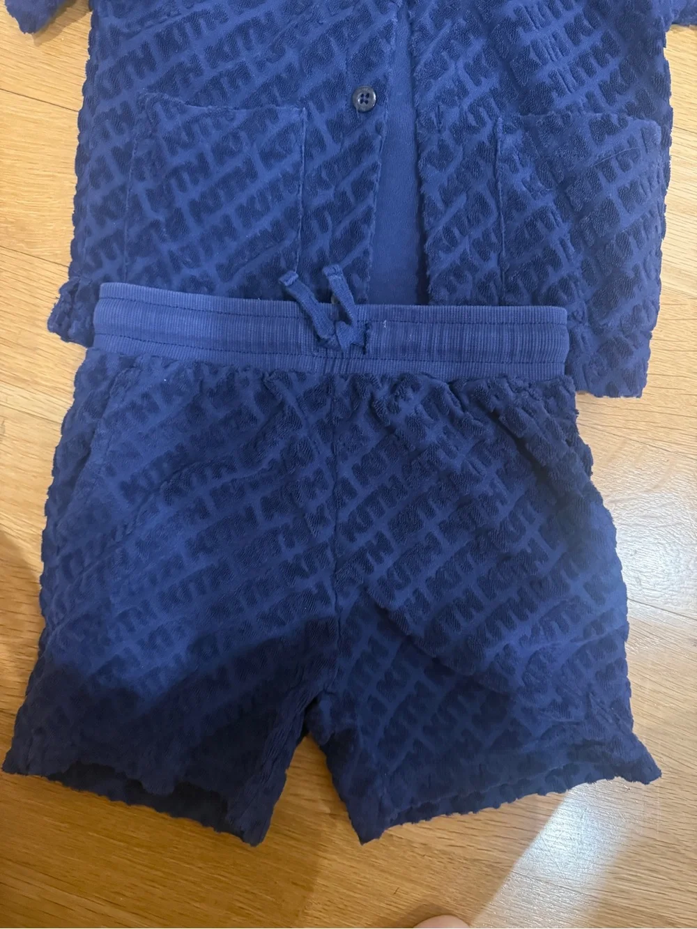 Kith Navy Textured TerryCloth Matching Set